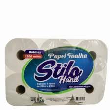 Papel Toalha 6x200m 100% Celulose Virgem - Stilo