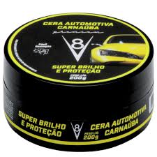Cera Carnaúba Automotiva Premium V8 200g