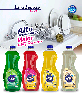 Lava Louça Neutro 2L - Limpa Mais
