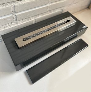 Lareira Ecológica Slim Aço Cinza Executivo