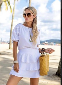 Conjunto Shorts-saia Heloísa