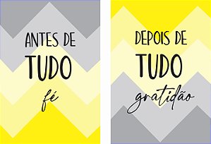 Quadro Antes de tudo fé, Depois de tudo, Gratidão - Duplo
