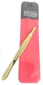 Pinça Dourada Chanfrada Para Sobrancelha- Solingen