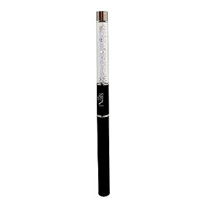 Pincel Kolinsky de Cerdas Naturais Preto com Cristais N.08# - King Nails
