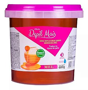 Cera Depilatória Hidrossolúvel Mel 600g Depil Mais
