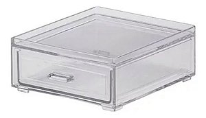Caixa organizadora gaveta pequena 12,5x11x5cm - Paramount - Cristal - 1084