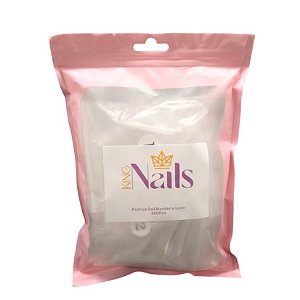 Postiça Gel Mandorla Luxo Extra Longa Transparente 360 unidades- king nails