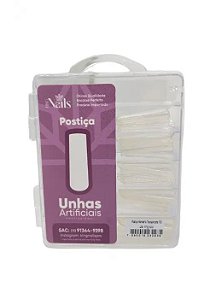 Postiça Quadradas Transparente 100un - King Nails