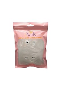 Postiça Gel Stilleto Transparente 504 unidades - King Nails
