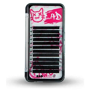 Cílios BAD PINK W 4D Curvatura Mix 0.07M