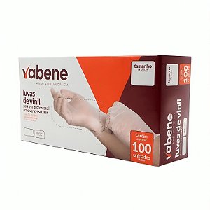 Luvas Vinil Sem Pó C/100 Unidades - Vabene