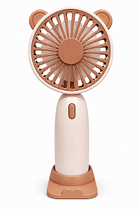 Mini Ventilador Portátil USB Ursinho Recarregável