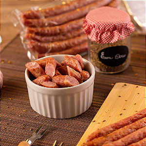 Linguicinha Calabresinha Artesanal Defumada Pacote