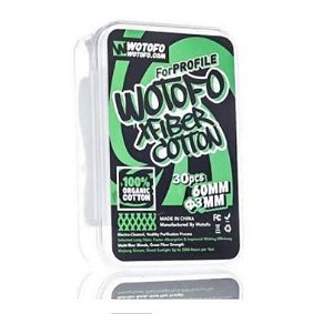 Algodão - XFiber Cotton Organic - 3mm - 30pçs - Wotofo  