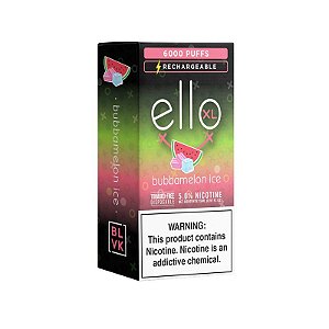 Bubbamelon Ice - Ello XL - BLVK - Pod Descartável - 6000 Puffs