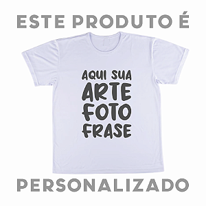 Camiseta Tradicional Branca em Poliéster