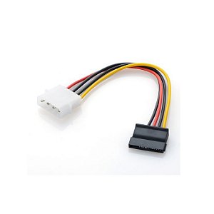 Cabo Adaptador Força Energia Sata Ide Molex 4 pinos