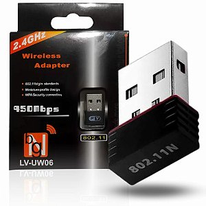 Adaptador Wifi USB Wireless 150mbps - UW06