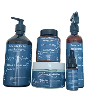 Kit Completo Limpeza de Pele Profissional Orgânico e Vegano Artesanal