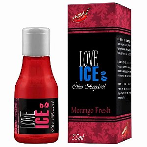LOVE ICE ÓLEO BEIJÁVEL DE MORANGO FRESH CHILLIES 35ML