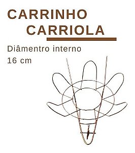 Suporte Mesa Para Vaso Carriola Margarida