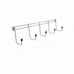 Cabide Parede Metal Com 5 Ganchos