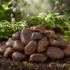 Pedra Seixo de Rio Chocolate