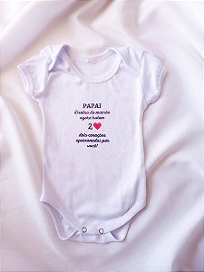 Body Revelação para Papai Dois Corações
