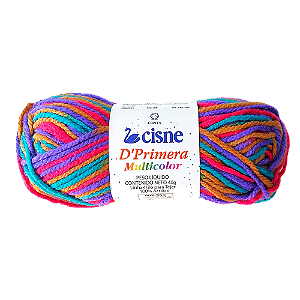 Novelo de Lã Tricô Crochê 40g 84m Cisne D'Primera Multicolor 701 Novelo de Lã Tricô Crochê 40g 84m Cisne D'Primera Multicolor 701