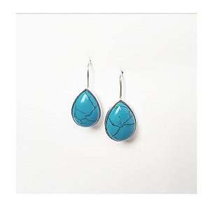 Brinco gota turquesa