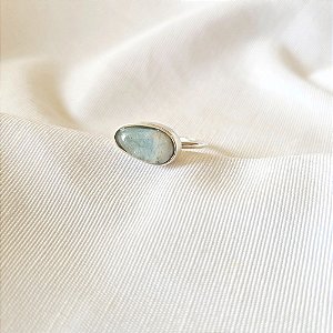 Anel água marinha irregular