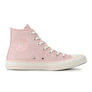 Tênis Converse Chuck Taylor All Star Hi Matte Craft Rosa Escuro Prata Puro CT18540002