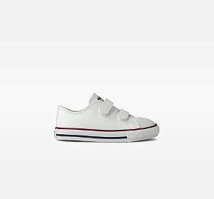 Tênis Converse Chuck Taylor All Star 2V Kids Branco Vermelho CK04180001