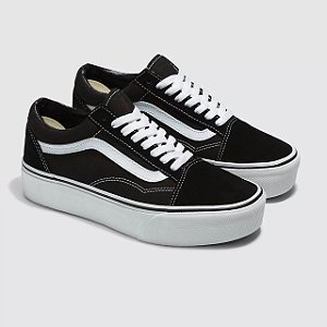 Tênis Vans Old Skool Plataforma Black White