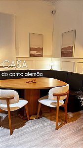 Conjunto Califórnia 2m X 1,5m com mesa freijó 1,60 X 0,90m e duas cadeiras Jessi.