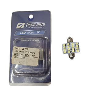 Lâmpada Torpedo Pequena 12V Led 31MM