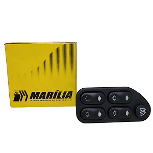 Interruptor De Vidro Elétrico Ford Ecosport 03/10 Fiesta 02/ Ranger 05/11 Lado Esquerdo Tecla Quádrupla Com Bloqueio dos Vidros Traseiros 12V