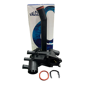Kit Válvula Termostática Volkswagen Gol 1.0/1.6 08/ Fox 08/ Polo 02/14 Voyage 08/ Saveiro 09/ Crossfox 10/ Sensor Cinza
