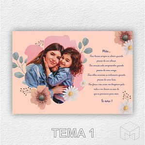 DIA DAS MÃES - FOTO PERSONALIZADA IMÃ DE GELADEIRA 10x15 cm