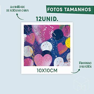 CAIXA PERSONALIZÁVEL COM 12 FOTOS 10x10cm