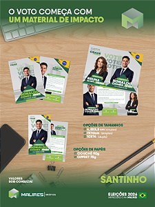 SANTINHO COUCHÊ OU OFFSET - VARIOS TAMANHOS ELEIÇÕES 2026