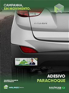 ADESIVO DE PARACHOQUE - TAMANHO 9,5X30cm ELEIÇÕES 2026