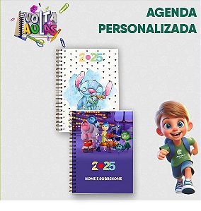 AGENDA DIÁRIA CAPA PERSONALIZADA -  VOLTA AS AULAS