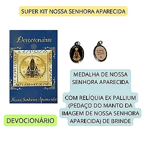SUPER KIT NOSSA SENHORA APARECIDA - DEVOCIONÁRIO + MEDALHA