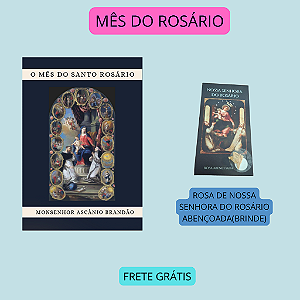 MÊS DO ROSÁRIO + Pétala da ROSA DO ROSÁRIO ABENÇOADA(BRINDE) Com frete grátis