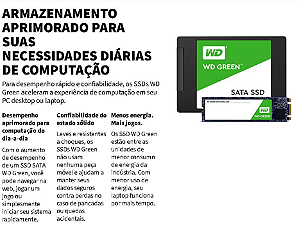 SSD WD Green 120GB / 240GB SATA e M.2 2280 - Só Escolher o Seu