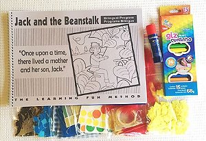 Kit especial - Livro de história e atividade Jack and the Beanstalkcom kit colagem