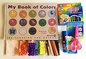 Kit especial - Livro de Atividades - My Book of Colors 1 com kit colagem