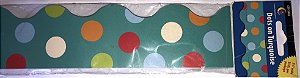 Borda decorativa - Dots on Turquoise