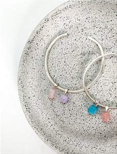 Pingente Artesanal com Cristal Colorido